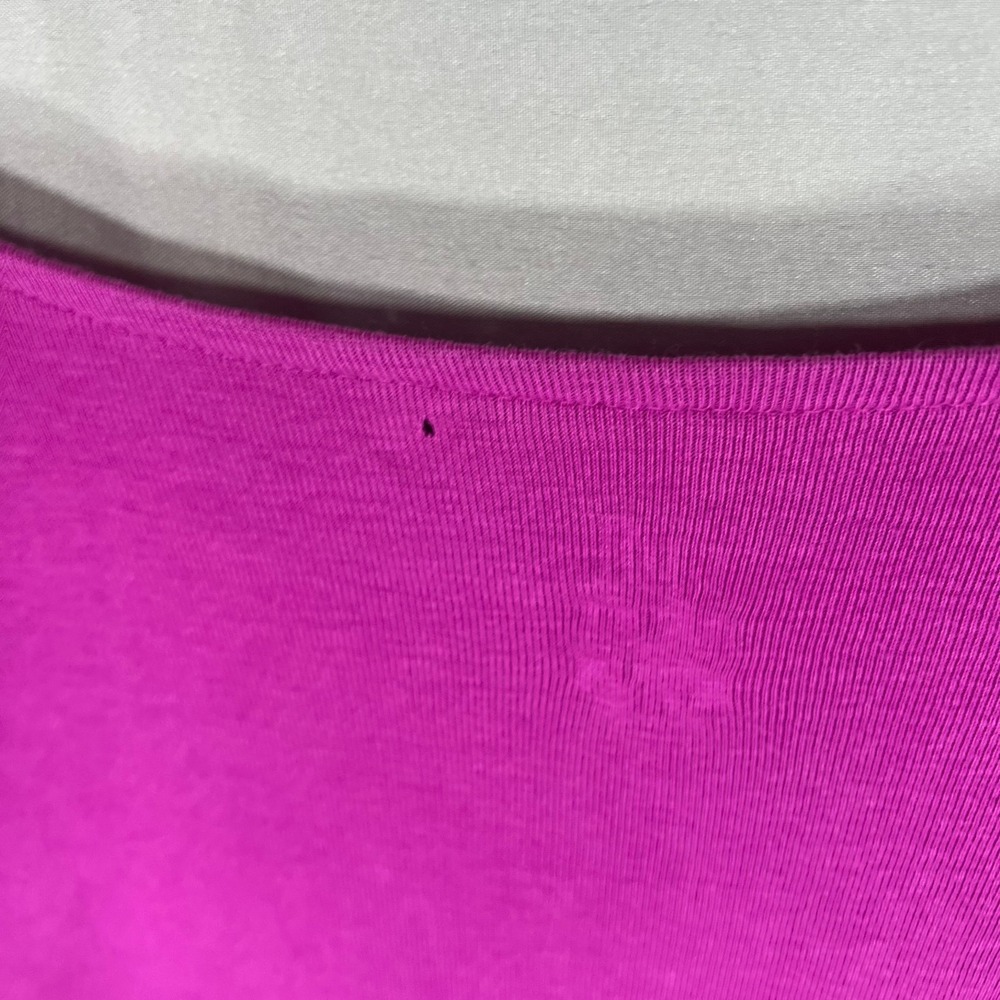 J Jill Perfect Pima Long Sleeve Crewneck Tunic Magenta Size L Side Vents Stretch - Picture 6 of 7